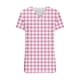 thumbnail image 5 of Fiudx Ofertas Del Día Camiseta Holgada Informal de Manga Corta con Cuello En V a Cuadros para Mujer, 5 of 5