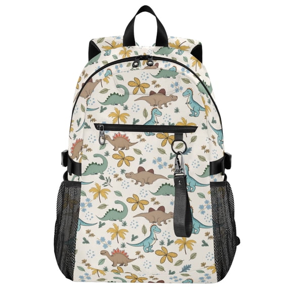 ALAZA Retro Cute Dinosaur Pattern School Backpack Travel Laptop Bag College Bookbag Casual Daypack for Women Men