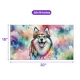 thumbnail image 5 of Hippie Siberian Husky Portrait Watercolor Tie-Dye Vintage Styles Doormat Husky Dog Lover Gifts Indoor Outdoor Welcome Mat - 00014, 5 of 5