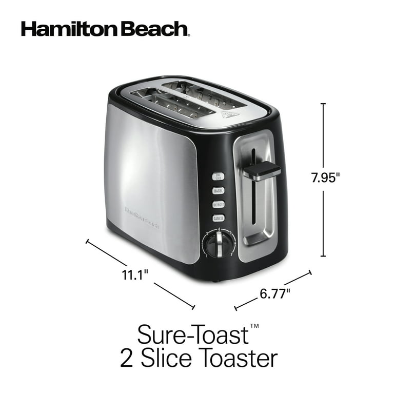 Hamilton Beach Black and Stainless Steel Stainless Steel Bread