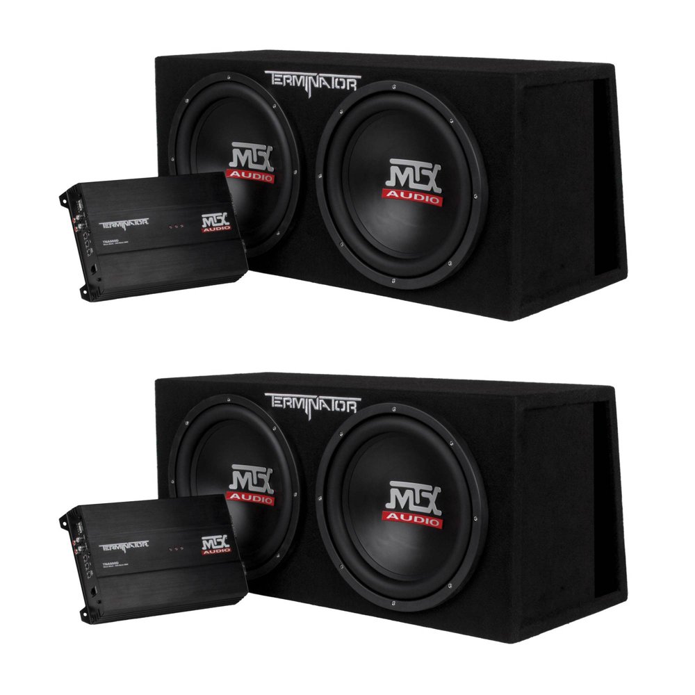 MTX TNP212DV 12 Inch 2000W Dual Loaded Subwoofer Enclosure w/ Amplifier