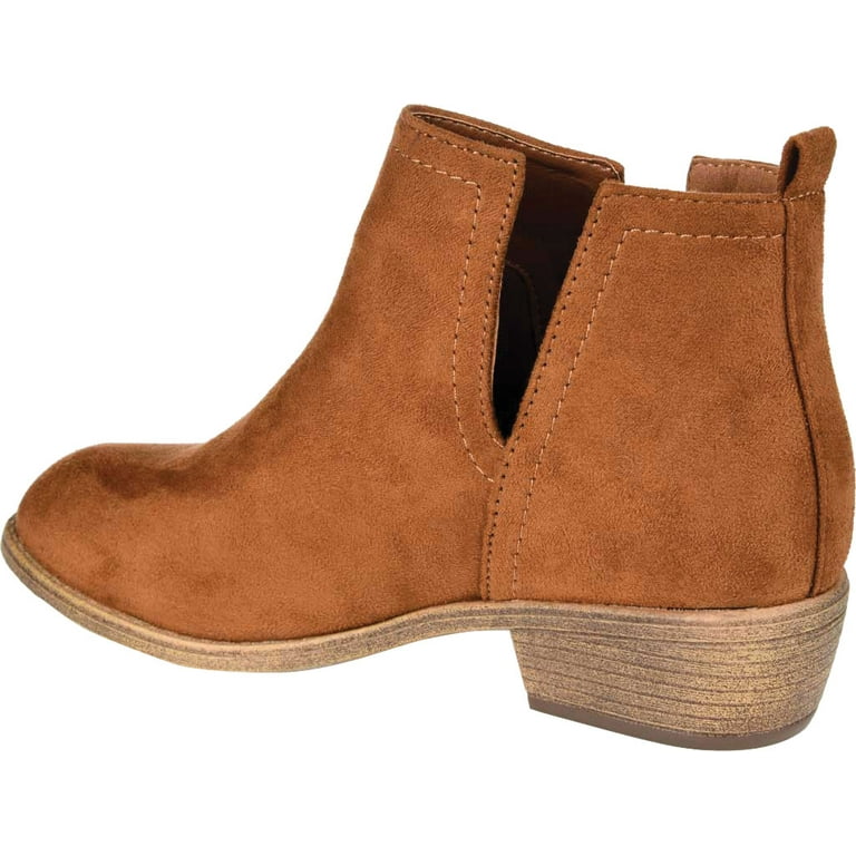 Women s Journee Collection Rimi Ankle Bootie Camel Faux Suede 11 W