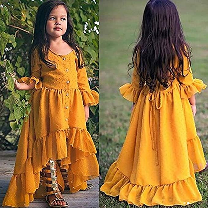 ladies yellow maxi dress