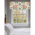 thumbnail image 3 of Pink Botanical Peony Curtain Valances for Windows, Spring Farmhouse Floral Kitchen Valance Window Treatment, Light Filtering Block Curtains for Bathroom/Bedroom/Living Room 42'' x 18'', 3 of 9