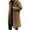 Coffee, variant on Women's Winter Coats Fuzzy Fleece Long Hooded Jackets Button Down Sherpa Faux Fur Warm Long Outwear with Pockets Coffee XL