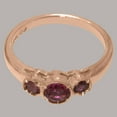 thumbnail image 6 of LBG British Made 14k Rose Gold Natural Pink Tourmaline Womens Engagement Ring - 33 size options - Size 6, 6 of 7