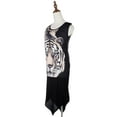 thumbnail image 4 of S/M Fit Gothy Glam Single Tiger Face V Shaped Hem Sleeveless Dress, 4 of 4