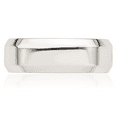 thumbnail image 5 of 925 Sterling Silver 7mm Edge Plain Classic Wedding Band Ring, 5 of 8