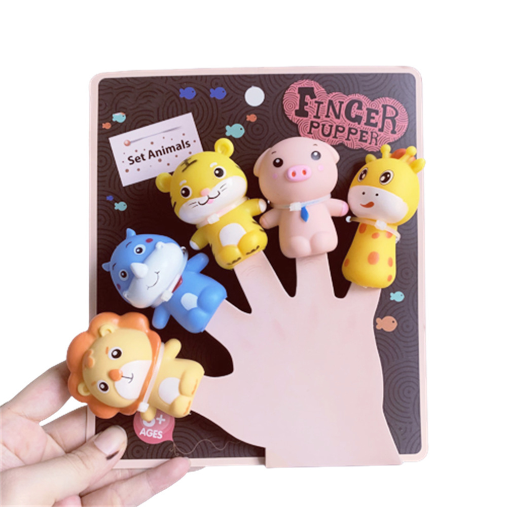 Alextreme Simulation Animal Hand Puppet Toy Set Animals Finger Puppets
