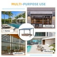 thumbnail image 3 of AECOJOY 10' x 12' Hardtop Gazebo Outdoor Aluminum Pergola ​for Garden, Patio, Backyard-​Gray, 3 of 12