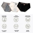 thumbnail image 3 of Ropa interior fina, sexy, transpirable y sin costuras con trébol de cuatro hojas para mujer, 3 of 6