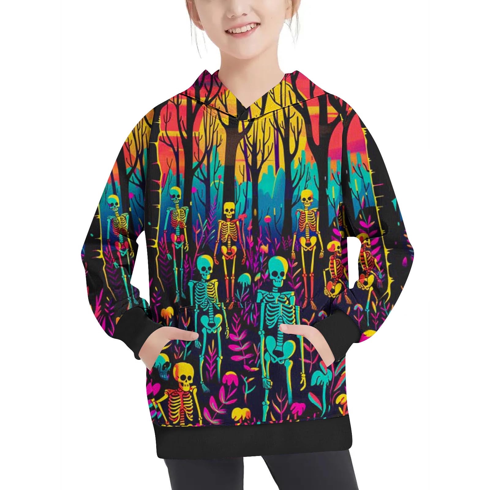 Sweat Halloween Enfant Unisexe - Manches Longues, Imprimé Fantôme, Tailles 2-12 Ans - 4