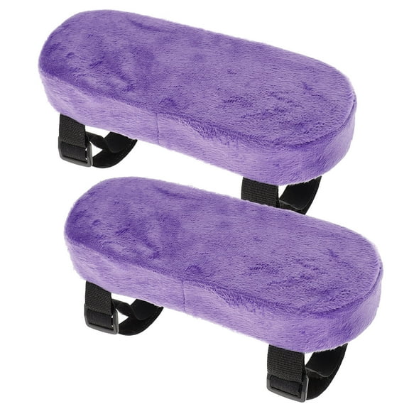 SOPOTUTU Chair Armrest Cushion Cover 2Pcs Purple Blue Polyester Memory Foam Office Use