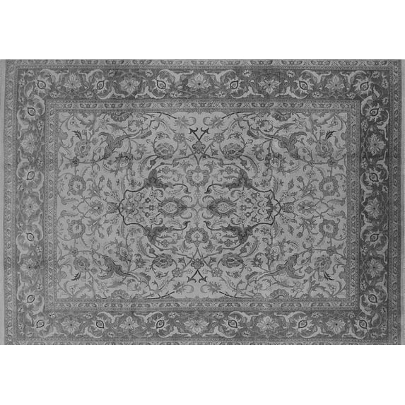 Ahgly Company Indoor Rectangle Oriental Gray Industrial Area Rugs, 7' x 9'