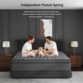 thumbnail image 3 of Mokiiya 12 inch King Mattress Gel Memory Foam Pocket Innerspring Hybrid Mattress In a Box Medium Firm, Adult, 3 of 7
