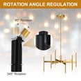 thumbnail image 4 of Adaptador de Techo Inclinado, 90/345 Grados 60x15mm M10 Rosca Fina Kit de Adaptador de Luz de Techo para Candelabro de Luz Colgante (Negro), 4 of 7
