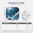 thumbnail image 2 of Kdxio Ice Blue Ocean Cute Dolphin A Print 2-Piece Sun Shade Front Windshield - Foldable Car Front Window Sunshades for Most Sedans SUV Truck, 2 of 6