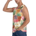 thumbnail image 3 of Goofa Succulent And Cactus Printed Men's Sleeveless T-Shirt - Athletic Gym Workout Tank Top for Men - Moisture-Wicking, UPF 30+ Quick-Dry Muscle Tee-X-Large, 3 of 8