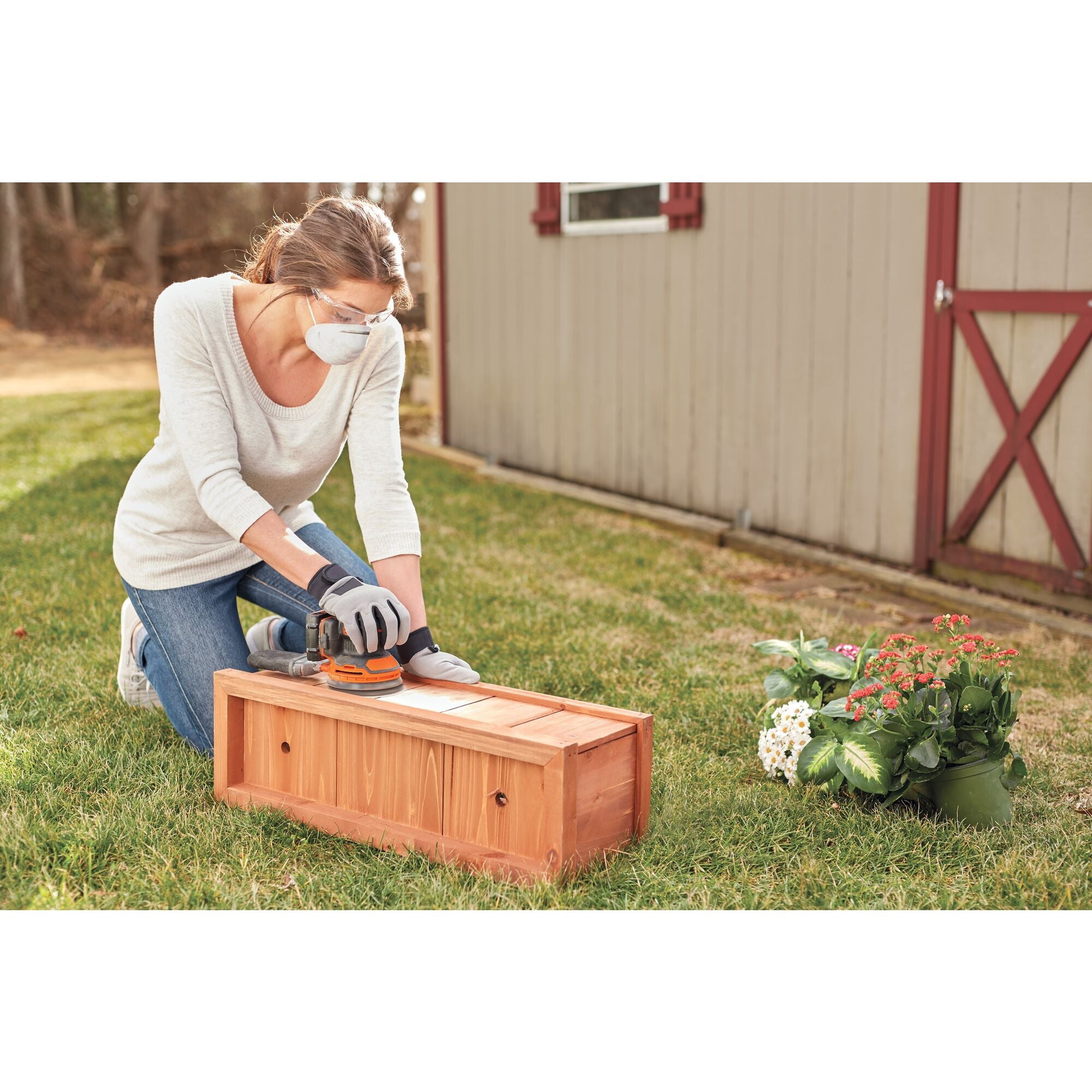 BLACK+DECKER BDRO20C, 20V, 1.5A Cordless Random Orbital Power Sander, 12000 OPM
