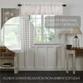 thumbnail image 5 of VHC Brands Annie Buffalo Check Farmhouse Kitchen Window Curtains- Lined Valance, 16x72, White &Grey, 5 of 7