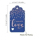 thumbnail image 5 of Inkdotpot Made With Love Text Bottle Tag Real Rose Gold Foil Favor Hang Tags Pack Of 50, 5 of 6