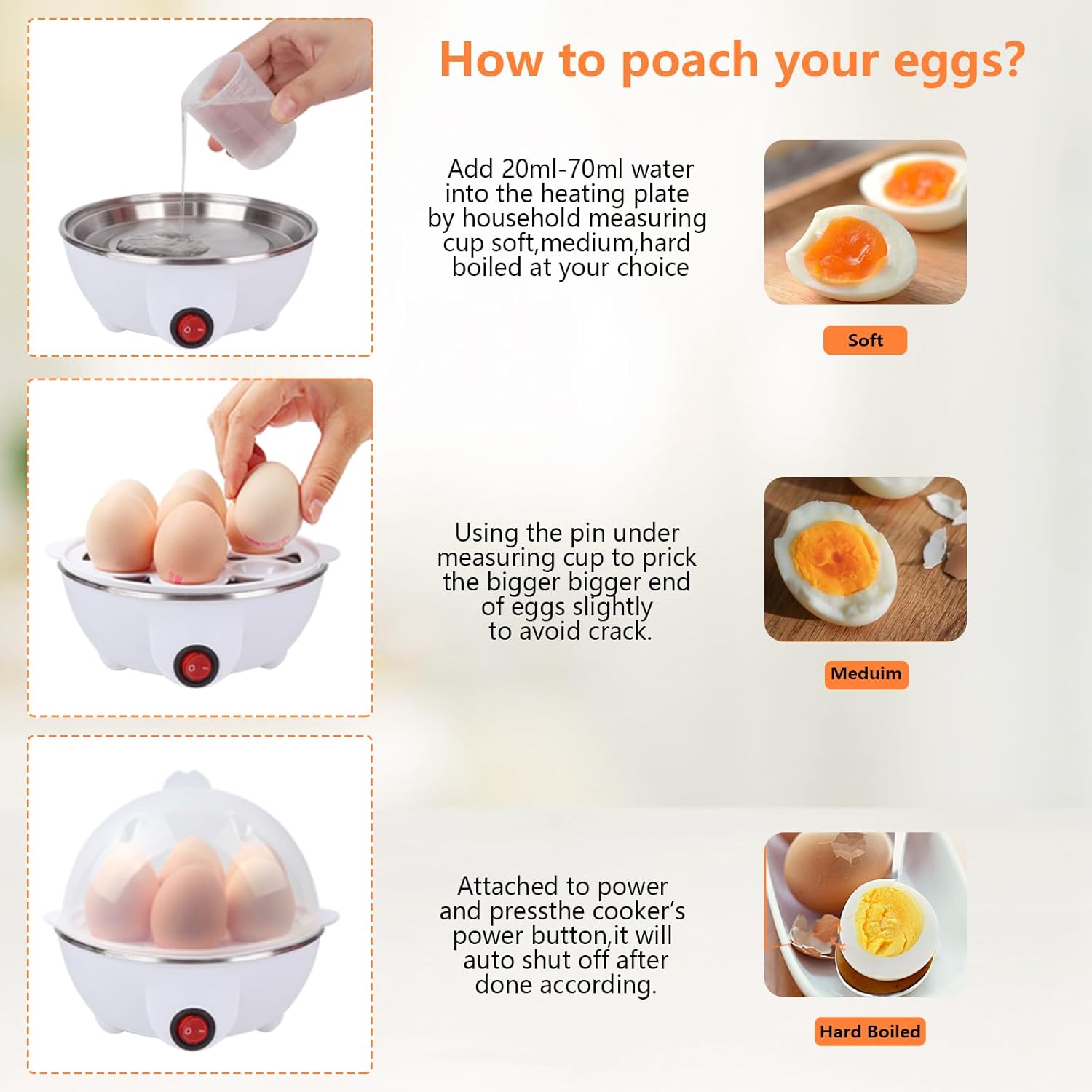 Egg Cooker,350W Rapid Electric Egg Maker,Egg Steamer,Egg Boiler,Egg Cookers With Automatic Shut Off,14 Egg Capacity Double-Layer Lazy Egg Boiler,Multifunction Heated Milk,Heated Food