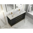 thumbnail image 3 of Barsalona 60" Double sink Vanity Dawn grey Finish , Golden Brass Hardware, 3 of 10