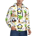thumbnail image 2 of Kdxio Penguins On The Beach Print Mens Casual Hooded Collar Drawstring Hoodies Pullover Sweatshirts Casual Long Sleeve Shirts-XX-Large, 2 of 7