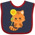 thumbnail image 3 of Inktastic Cute Cat, Orange Cat, Kitty, Kitten, Sunflower Girls Baby Bib, 3 of 4