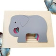 thumbnail image 3 of Animal Puzzle, Wooden Puzzle Toys for Children Kids, Early Education Multi-Layer Toddler Puzzles 1-3 Years(Elephant) Ormromra WRLF-261, 3 of 7