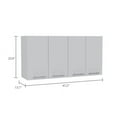 thumbnail image 3 of Xukmct Kitchen 4 Doors Wall Cabinet with 4 Inner Shelves, White, 3 of 7