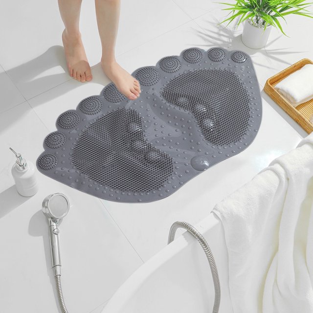 Ganfancp Alfombrilla de Baño Antideslizante Alfombrilla de Ducha Antis Caída Ventosas Alfombrilla de Baño Masaje para Pies Ofertas Del Día 1* Alfombrilla Antideslizante