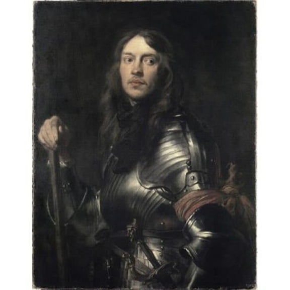 Posterazzi SAL900100573 Portrait of an Armored Warrior Anthony Van Dyck 1599-1641 Flemish Poster Print - 18 x 24 in.