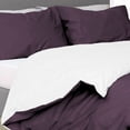 thumbnail image 3 of SGI Bedding 3 Piece Reversible Cotton Duvet Cover Plum Solid 600TC King, 3 of 8