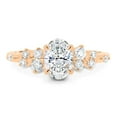 thumbnail image 2 of ESTE ORIGIN 1.25ct Oval Lab-Grown Diamond Engagement Ring with Accent Stones – 10K Rose Gold Promise Ring for Women, US 5., 2 of 9