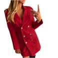 thumbnail image 1 of Manteau de Mode pour Femmes Col en V Imprimé Veste à Manches Longues Cardigan Décontracté, 1 of 8