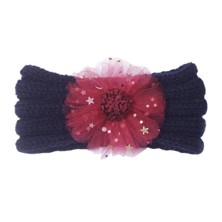 

AIMAOMI Toddler Baby Boys Girls Stretch Knitted Flower Knotted Hairband Headwear Headband H