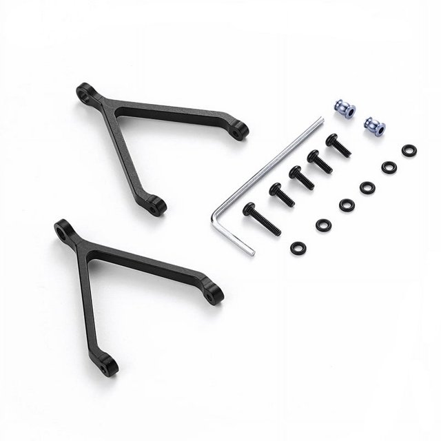ZheElen RCGOFOLLOW Aluminum Alloy Upgrade Triangle Support Bar Upgrade Rc Triangle Support Bar For 1/24 Rc Triangle Support Bar FMS FCX24 Black