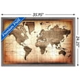 thumbnail image 3 of Map - Brown Wall Poster, 22.375" x 34", Framed, 3 of 3