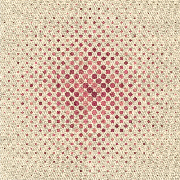 Ahgly Company Indoor Square Patterned Peach Beige Area Rugs, 8' Square