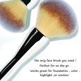 thumbnail image 2 of Brocha para base Daubigny Brocha grande para polvos Brocha de maquillaje Kabuki duradera y plana con arco plano Perfecta para mezclar crema líquida y corrector de mezcla pulidor en polvo impecable Daubigny NA, 2 of 7