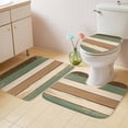 thumbnail image 2 of Farmhouse Sage Green Brown Bath Mat 3 Piece Bathroom Rug Set, Country Vintage Wooden Non Slip Bath Rug Contour Mat and Toilet Lid Cover, Absorbent Shower Mats Soft Bath Rugs and Mats Sets, 2 of 8