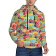 thumbnail image 2 of Uemuo Colorful Fish 2 Pattern Men's Hoodie - Casual Pullover Hoodie with Kangaroo Pocket, Stylish Hooded Sweatshirt for Everyday Wear-Medium, 2 of 7