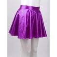 thumbnail image 6 of Moggemol Kids Girls Glossy Metallic A Line Mini Skort Skirt for Skater Scooter Dance Gymnastics Purple 10, 6 of 7