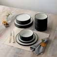 thumbnail image 2 of Noritake ColorTex Stone Black 12-Piece Dinnerware Set, Service for 4, 2 of 7
