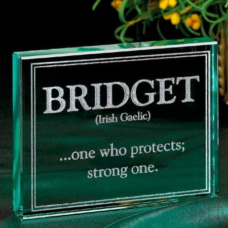 Personalized Name Meaning Glass Block