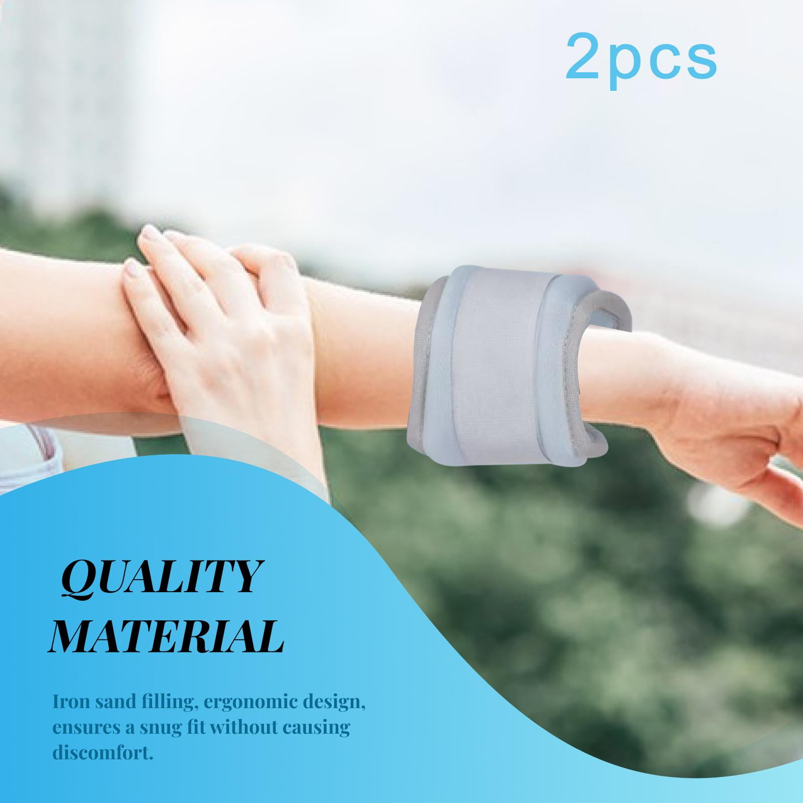 funtasica 2 Pieces Ankle Wrist Weights Adjustable Strap Comfortable Weighted Bracelets Practical Leg Weight Straps for Strength Training Suitable for Jogging Gy 0.3kgx2
