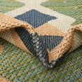 thumbnail image 4 of Unique Loom Baja Outdoor Collection Area Rug - Cabo (3' 11" x 5' 11" Rectangle Green/Navy Blue), 4 of 7