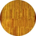 thumbnail image 1 of Ahgly Company Indoor Round Abstract Yellow Modern Area Rugs, 4' Round, 1 of 4
