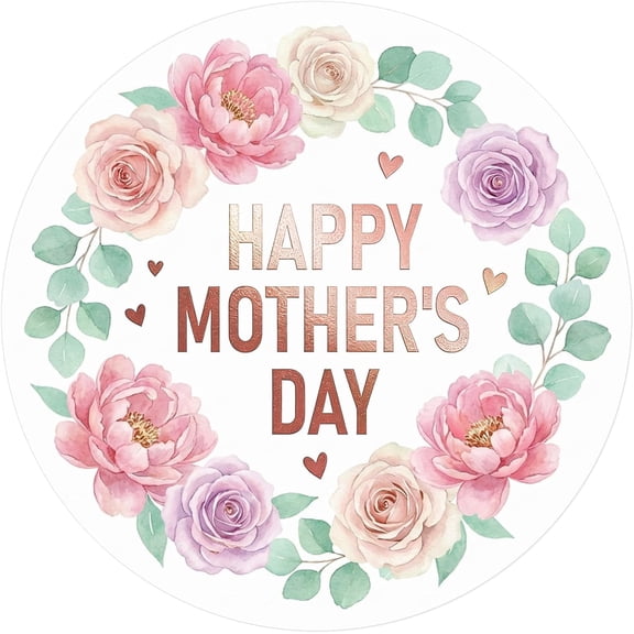 WaaHome Mothers Day Stickers - 72PCS Happy Mother's Day Gift Tags Label Stickers Envelope Seals 1.5" Flower Mom Stickers Card Box Decorations Gift Wrapping Party Favors Supplies